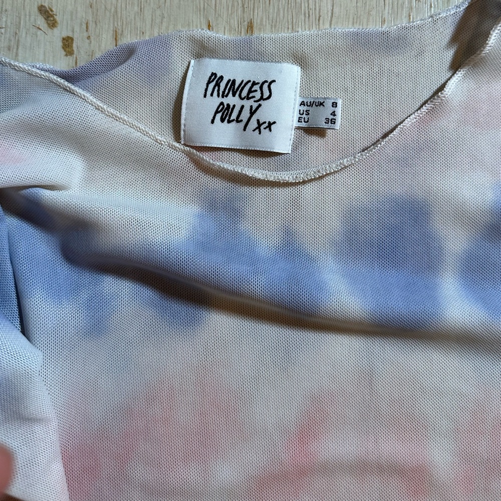 Princess polly mesh tye dye crop top